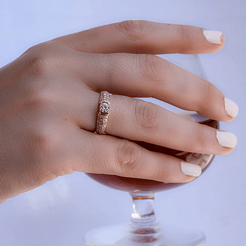 טבעת אירוסין "קיילה" זהב צהוב