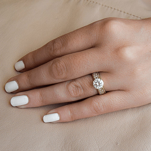 טבעת יהלומים זהב צהוב "ביאטריס"