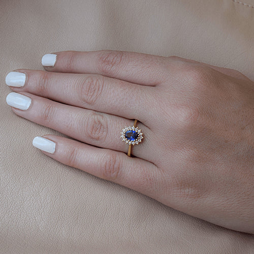 טבעת אירוסין זהב צהוב הנסיכה דיאנה העיצוב המקורי של הנסיכה