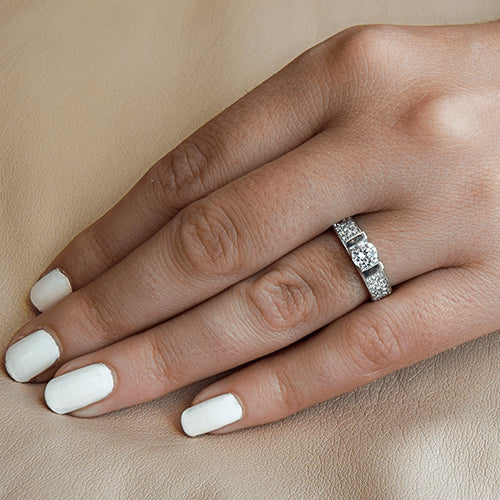 טבעת אירוסין זהב צהוב "ויקטוריה"