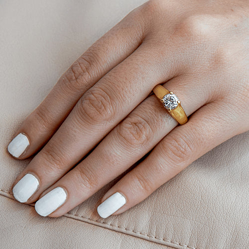 טבעת אירוסין זהב לבן "מורן"