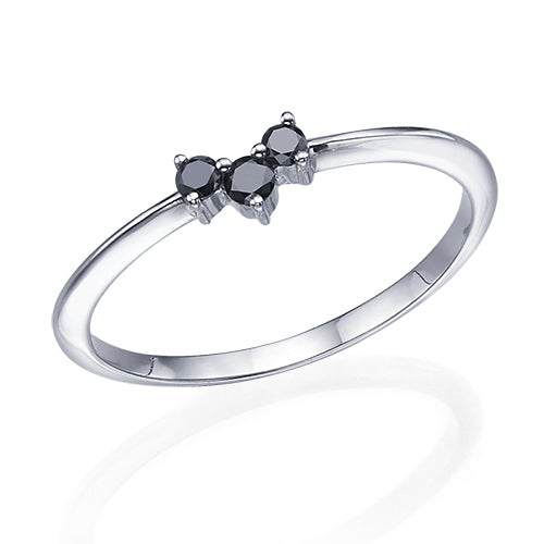 טבעת זהב לבן