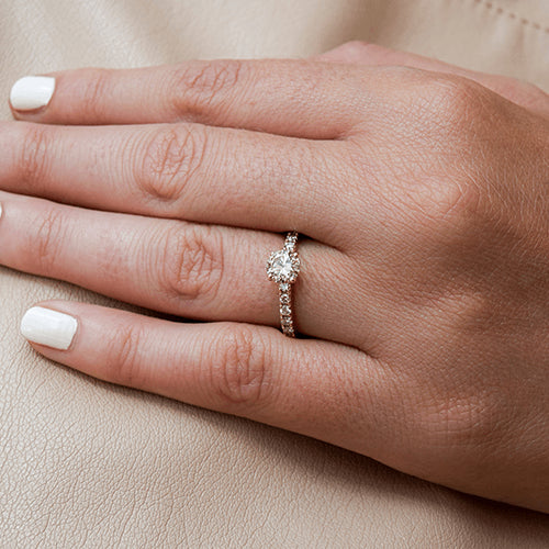 טבעת יהלומים זהב לבן "בר"