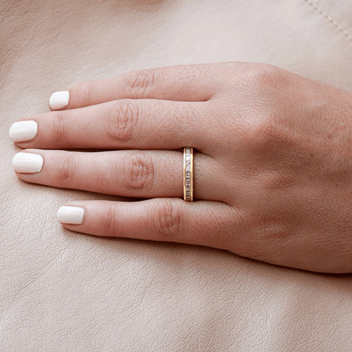 טבעת יהלומים זהב צהוב "פאולה"