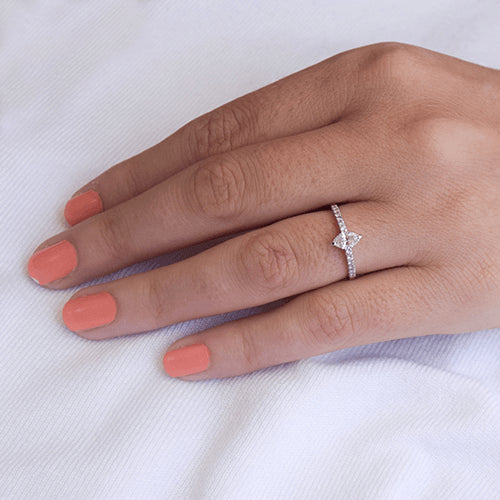 טבעת יהלומים "אלזה" מרקיזה זהב לבן