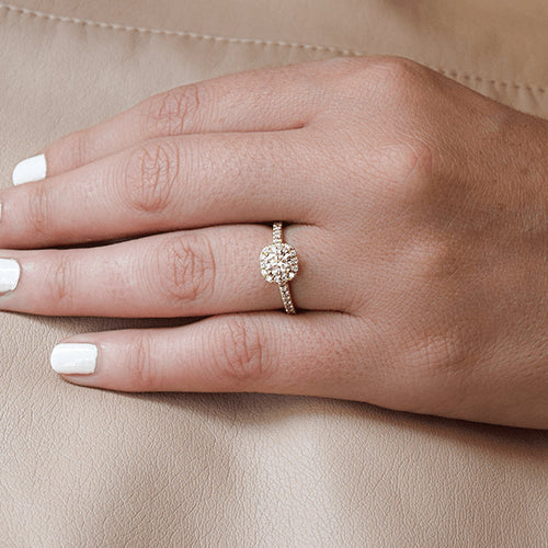 טבעת זהב צהוב "אלה"