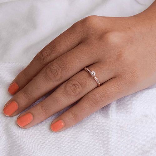 טבעת אירוסין זהב צהוב "מליסה"