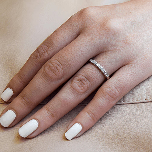 טבעת אירוסין/נישואין זהב לבן "ניקיטה"