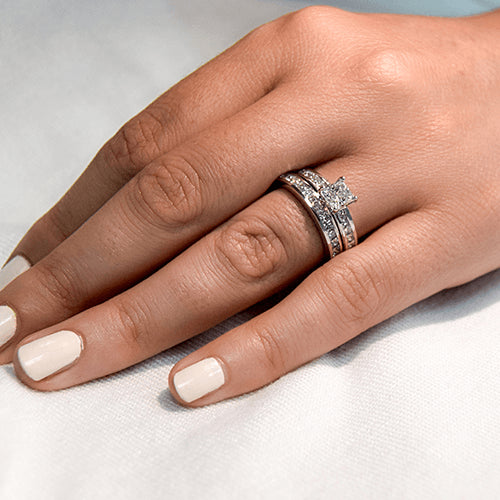 סט טבעות "קיסר" זהב לבן