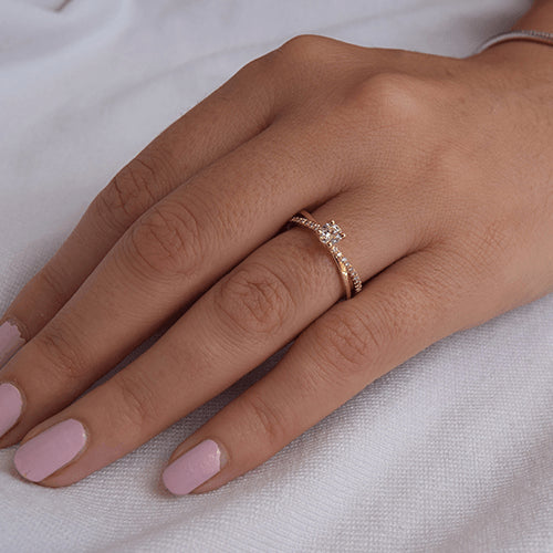 טבעת אירוסין זהב צהוב "טיילור" זהב צהוב