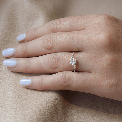 טבעת אירוסין זהב צהוב "אלין"