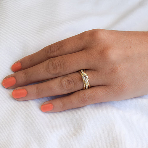 טבעת אירוסין זהב צהוב "קמרון"