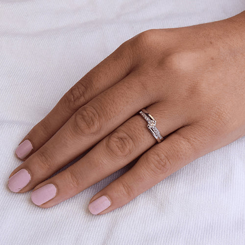 טבעת אירוסין זהב לבן "ליאן"