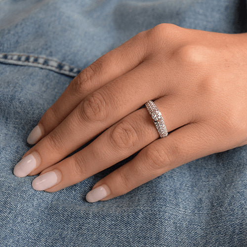 טבעת אירוסין "קיילה" זהב לבן