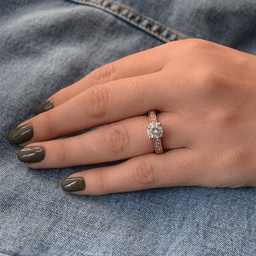 טבעת יהלומים מזהב צהוב "מרסי"