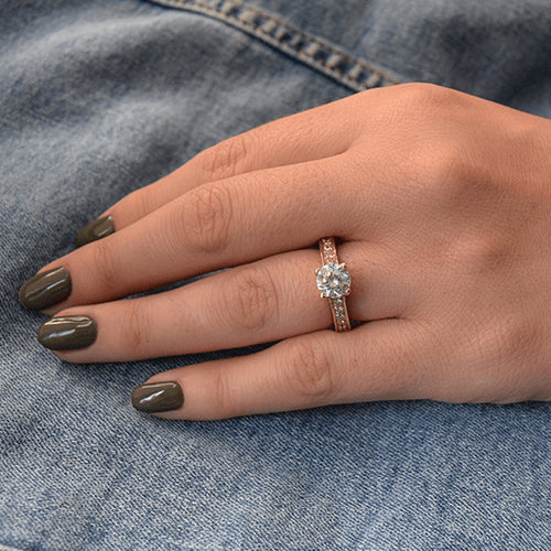 טבעת יהלומים מזהב לבן "מרסי"