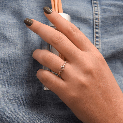 טבעת אירוסין זהב צהוב "קתרין"