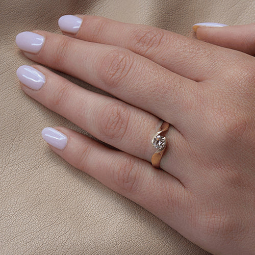 טבעת אירוסין זהב צהוב "הלן"