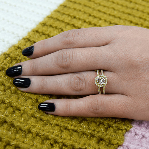 טבעת אירוסין "שאנל" זהב לבן