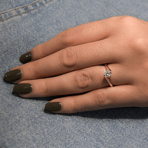 טבעת אירוסין זהב צהוב "אוולין"