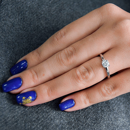 טבעת אירוסין סוליטר זהב לבן "סבינה"