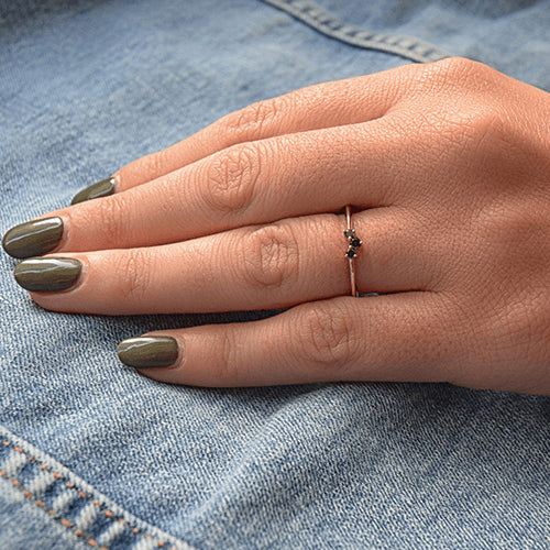 טבעת מעוצבת מזהב צהוב