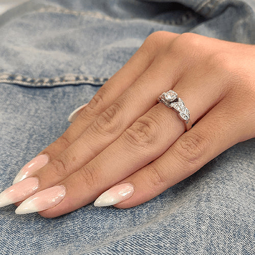 טבעת יהלומים וינטאג' "קיירה"