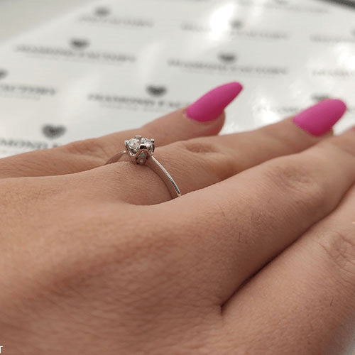 טבעת אירוסין זהב צהוב "מרילין"