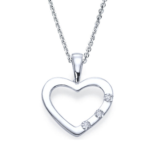 תליון לב יהלומים