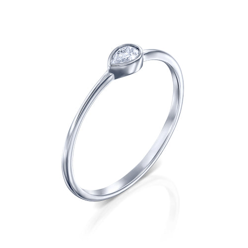 טבעת סוליטר "טיפה"