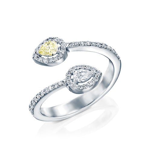 טבעת יהלומים "טיפות פנסי"