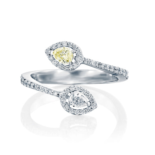 טבעת יהלומים "טיפות פנסי"