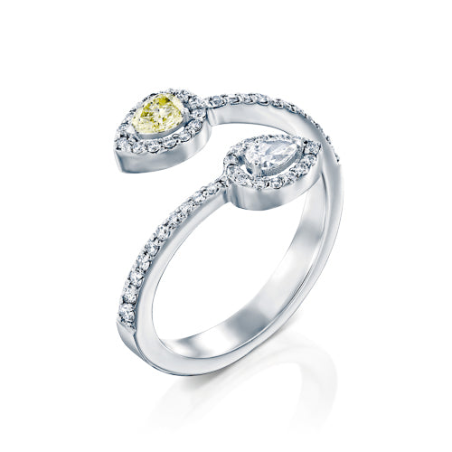 טבעת יהלומים "טיפות פנסי"