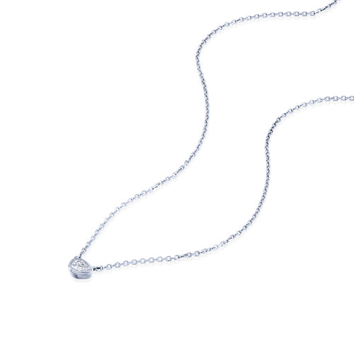 שרשרת יהלום טיפה טבעי בשיבוץ Bezel מזהב בעיצוב נקי אלגנטי לכל הופעה