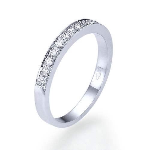 טבעת זהב לבן "מגי"