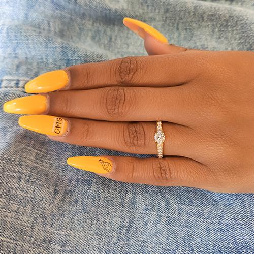 טבעת אירוסין זהב צהוב "אדל"