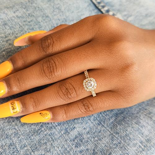 טבעת זהב צהוב "אלה"