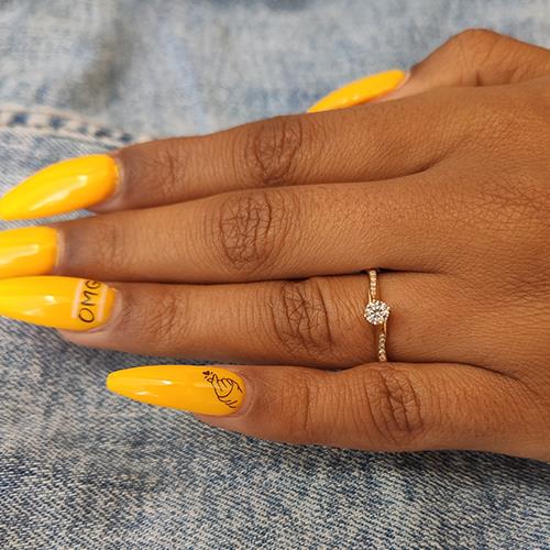 טבעת אירוסין זהב צהוב "אנג'לינה"