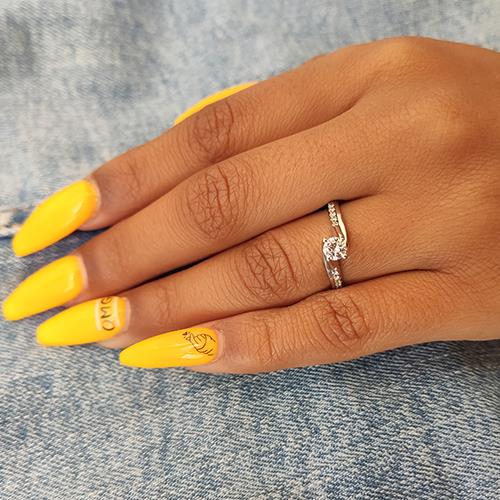 טבעת אירוסין נינה זהב לבן ויהלומים