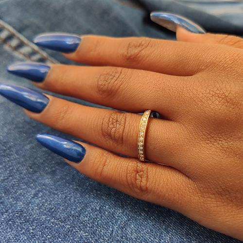 טבעת אירוסין זהב צהוב "גסיקה"