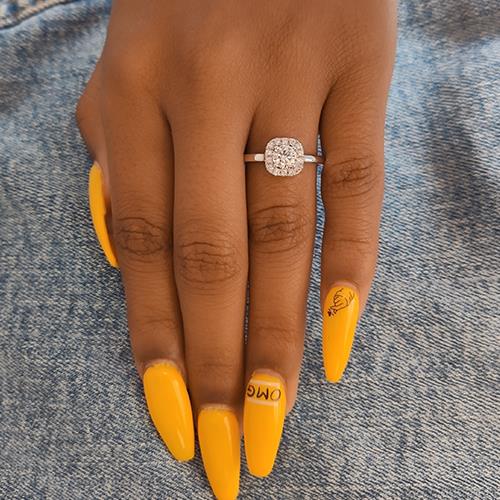 טבעת אירוסין זהב צהוב "דומיניק"