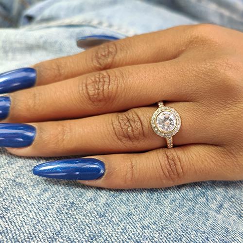 טבעת יהלומים זהב לבן "אלכסנדרה"