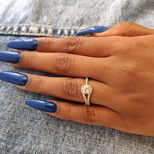 טבעת אירוסין זהב צהוב "אנה"