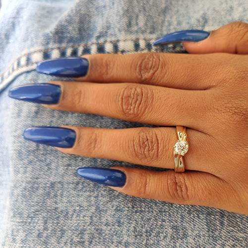 טבעת אירוסין זהב צהוב "ברוק"