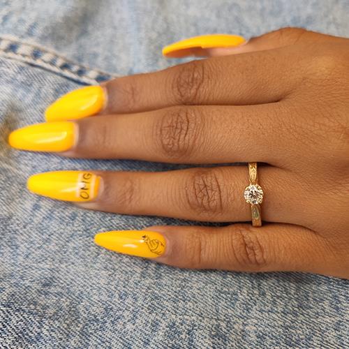 טבעת אירוסין וינטאג' 0.42 עשוייה עבודת יד קראט זהב צהוב