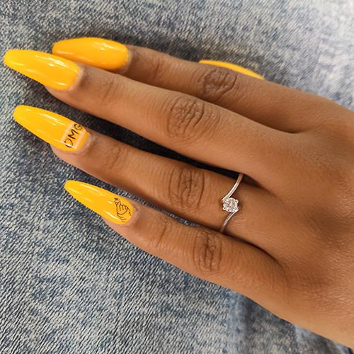 טבעת אירוסין זהב לבן "ונסה"