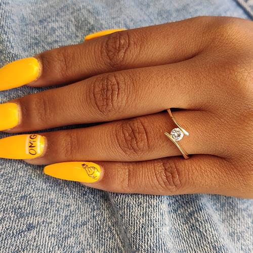 טבעת אירוסין זהב צהוב "מישל"