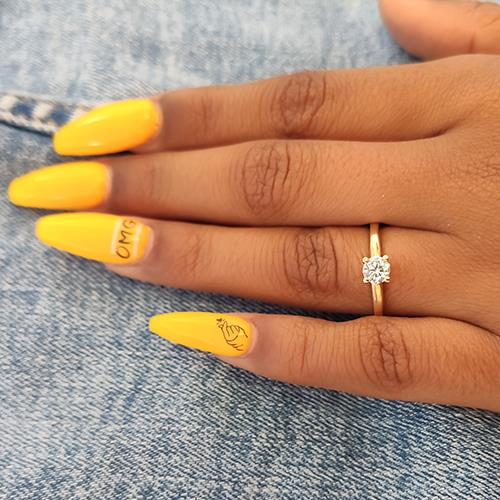 טבעת יהלום "מרי" זהב צהוב