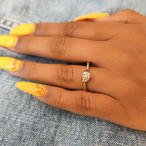 טבעת אירוסין זהב צהוב "קייט"