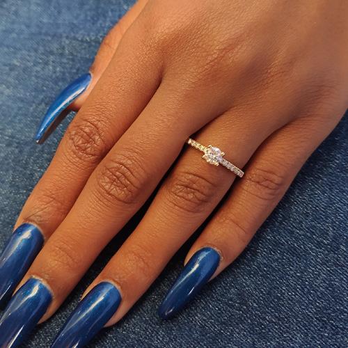 טבעת אירוסין זהב צהוב